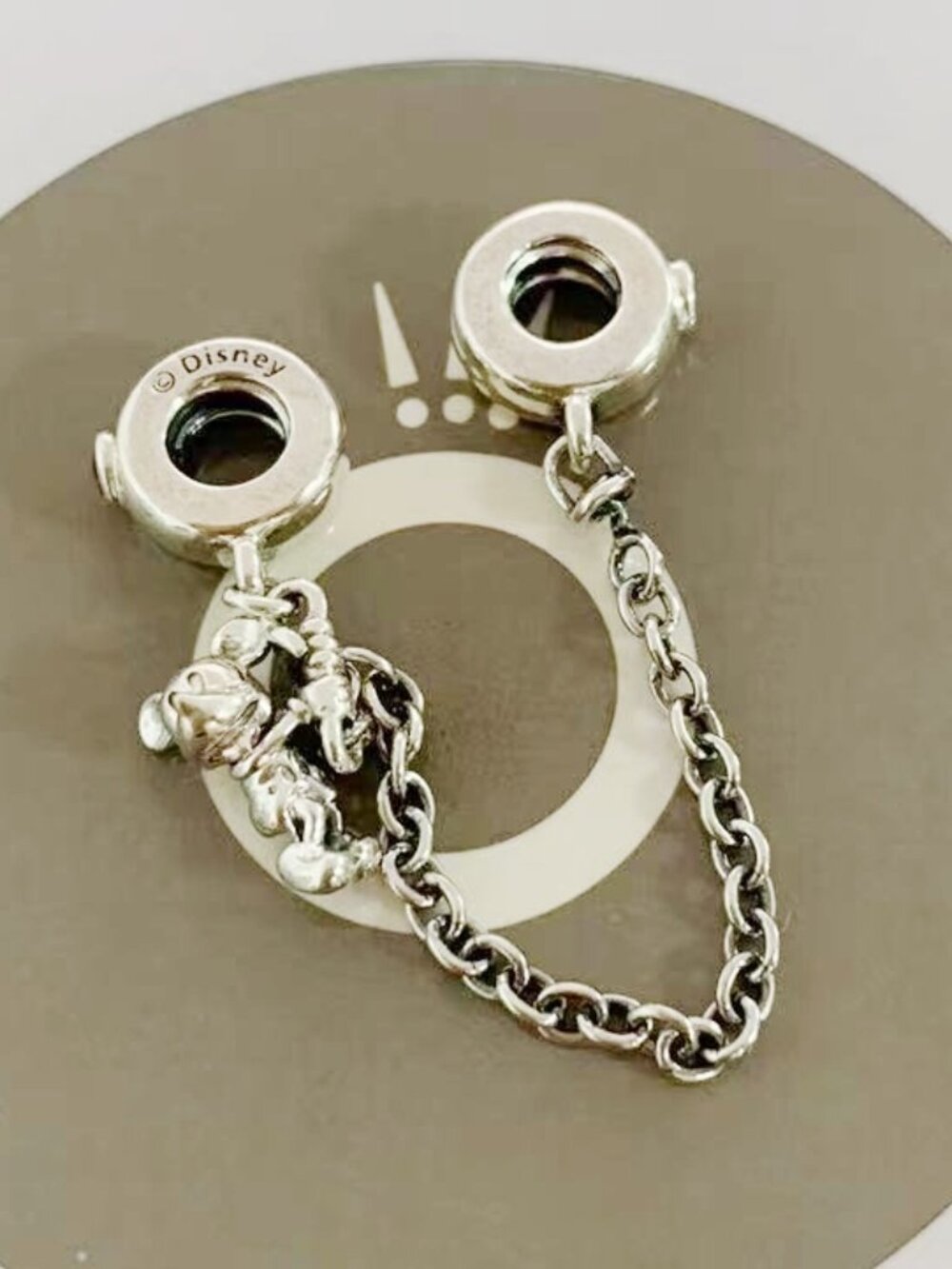 Pandora Disney, Climbing Mickey Safety Chain, Red CZ